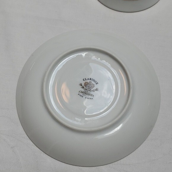 2 Teacups & Saucers Marquise by CLARIDGE - Japan - Vintage hard to find - Picture 13 of 13